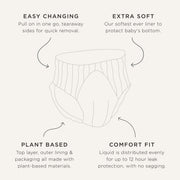 Kit & Kin nappy pants with comfy fit, leak-free pull up nappies sizes 4-8